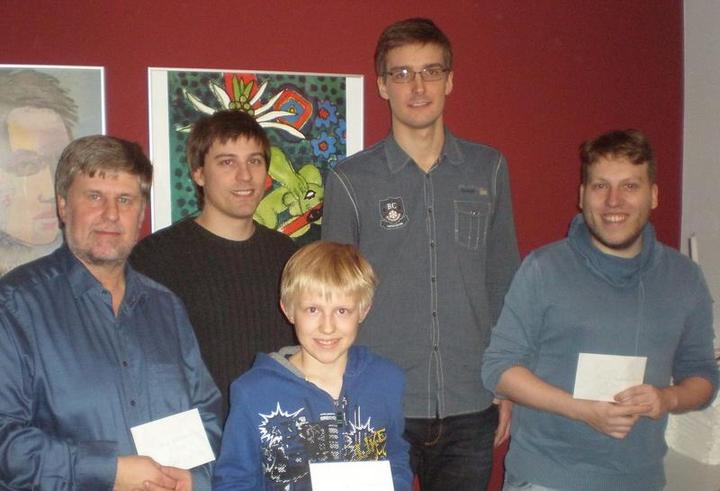 Die Sieger beim Rudolf-Heinel-Gedächtnisturnier (von links): Armin Winkler (Platz 3), Till Heer (Platz 4), Tobias Kölle (Platz 2), Julian Maisch (Sieger) und Joshua Lüdke (Platz 5)